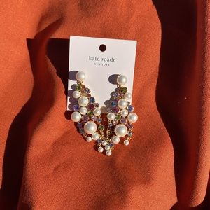 KATE SPADE • Pearl Cluster Caviar Chandelier Earrings